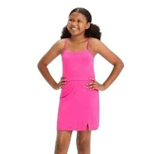 NWT Art Class Girls' Cami Strap Tennis Dress, Hot Pink, Size XL